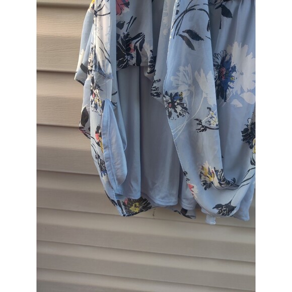 Xhilaration Womens Blue Floral Dress Size Medium M Beach Flowers Spring Summer - Picture 5 of 12